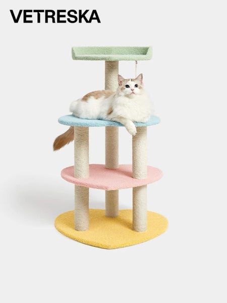 96CM Cat Tree House Scratching Post Condo Carousel 1