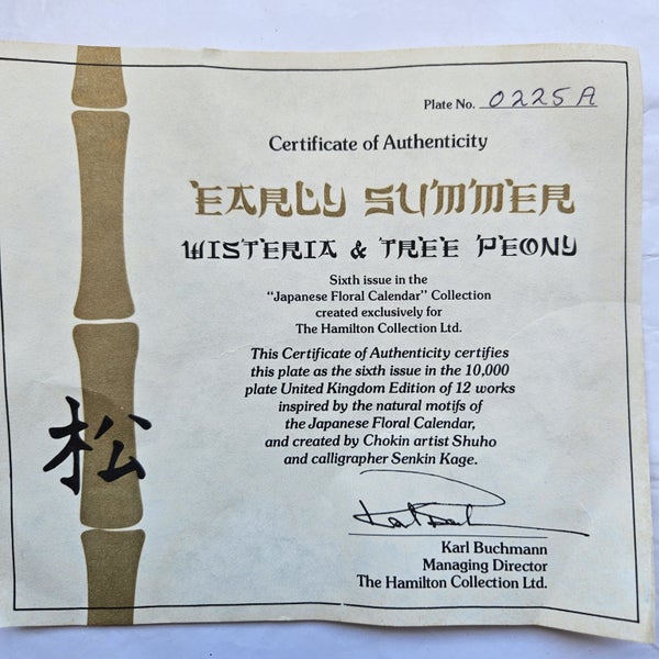 CHOKIN PLATE, PLATE APPEARS BLANK BUT IT IS IN A GENUINE TIFFANY BOX WITH BOW64756054097921112