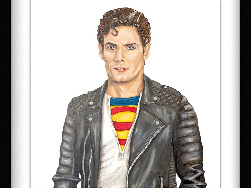 Clark Kent AKA Superman | Pop Art Portrait Painting | Framed Photo Carousel 1
