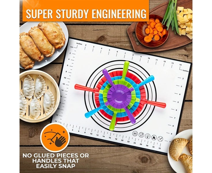 4pcs Solutions Dumpling Maker Set, Pierogy Maker, Press with Ravioli Maker, P Carousel 2