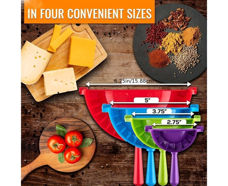 4pcs Solutions Dumpling Maker Set, Pierogy Maker, Press with Ravioli Maker, P Carousel 8