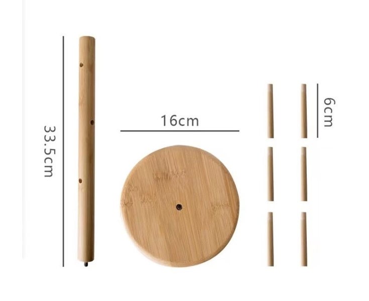 Mug Holder, Coffee Cup Holder, Bamboo Mug Holder, Coffee Cup Holder Dryer wit Carousel 6