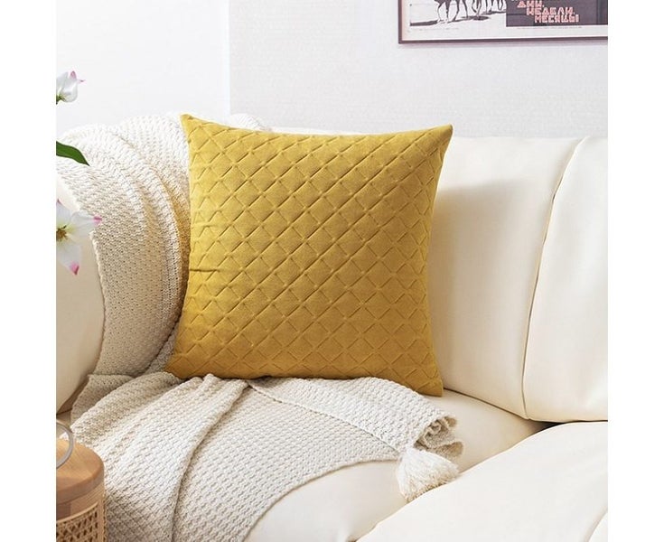 Sofa Waist Pillowcase Three-dimensional Embossed Checkered Pillowcase Cushion Carousel 2