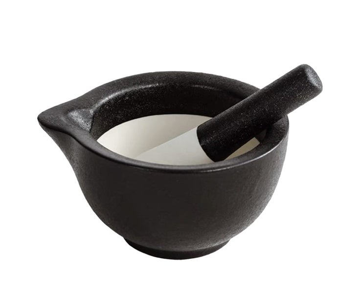Porcelain Mortar and Pestle, Ceramic Herb Grinder Pill Crusher Set-- Dishwash Carousel 1