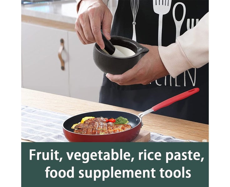 Porcelain Mortar and Pestle, Ceramic Herb Grinder Pill Crusher Set-- Dishwash Carousel 5