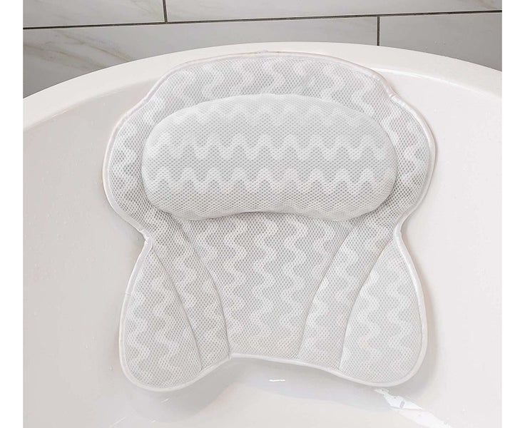 3D Wave Bath Pillow, Thickened and Widened Mesh, Machine Washable, Bathroom H Carousel 1