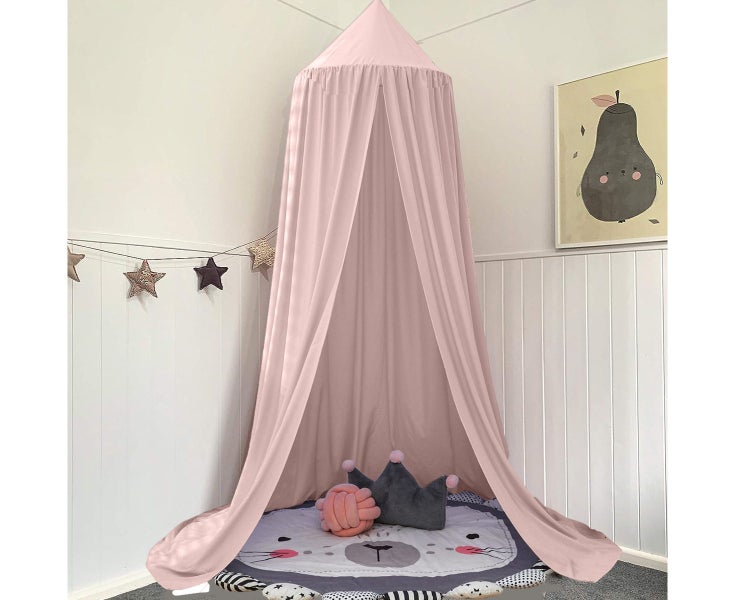 Bed Canopy for Girls, Soft Pink Princess Canopy for Girls Bed, Dreamy Decor F Carousel 6