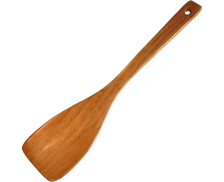 Wooden Spatula Long Handle Flat Frying Spatula Handmade for Kitchen Cookware Carousel 1