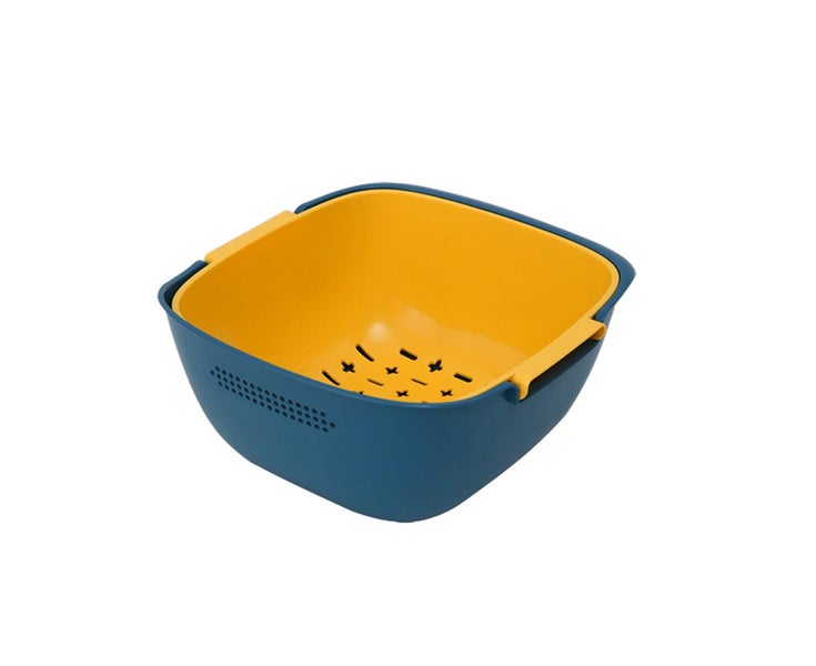 Drain Basket Easy to Clean High Capacity Thick Double Layers Small Hole Multi Carousel 1