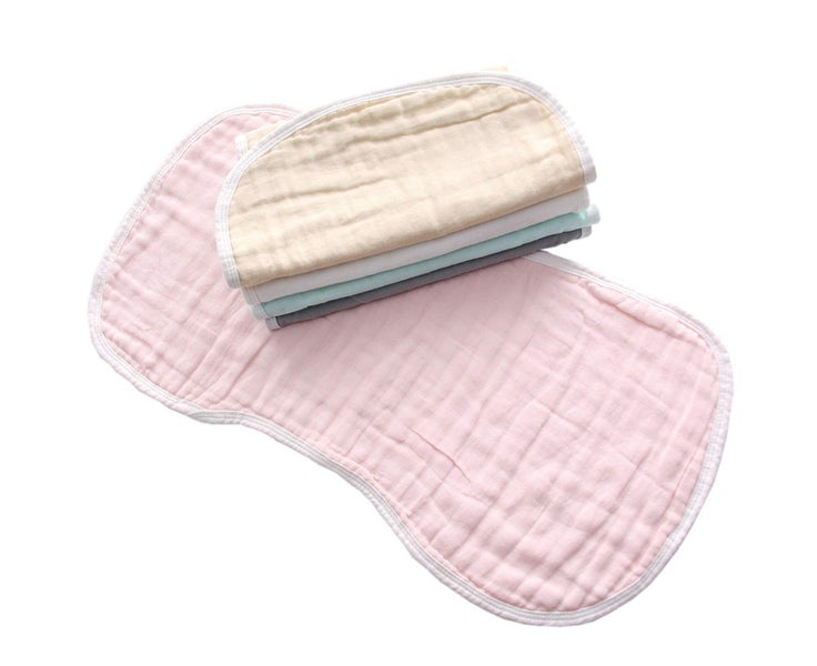 5pcs Muslin Burp Cloths Muslin Washcloths Baby Burping Cloth Diapers Towel Carousel 7