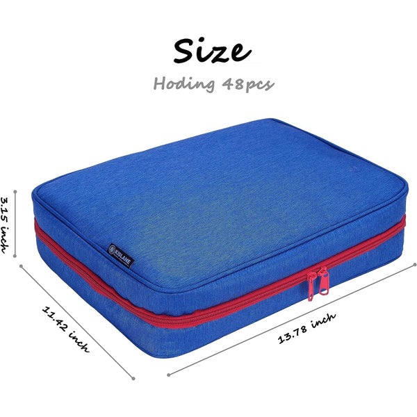KISLANE Carrying Case for 48 Toy Cars Kids Toy Cars Storage Case Hold 48 Toy Car Carousel 3