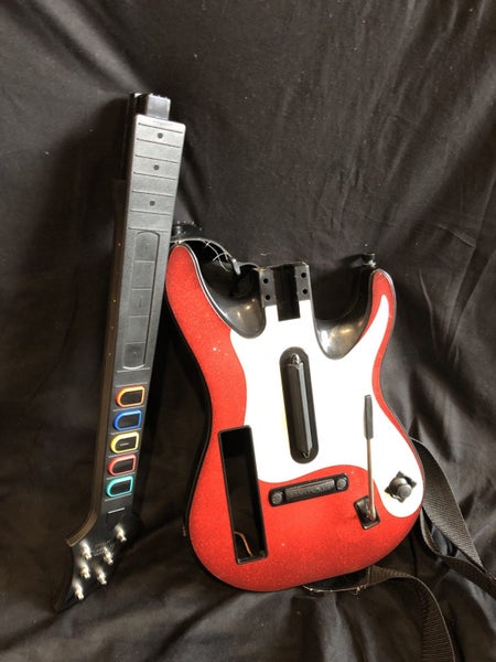 WII GUITAR HERO / BAND HERO RED GUITAR $1 reserve Carousel 6