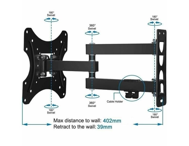 Corner TV Wall Mount Bracket Tilt Swivel 32 37 40 42 50 52 55 Plasma LCD LED Carousel 2