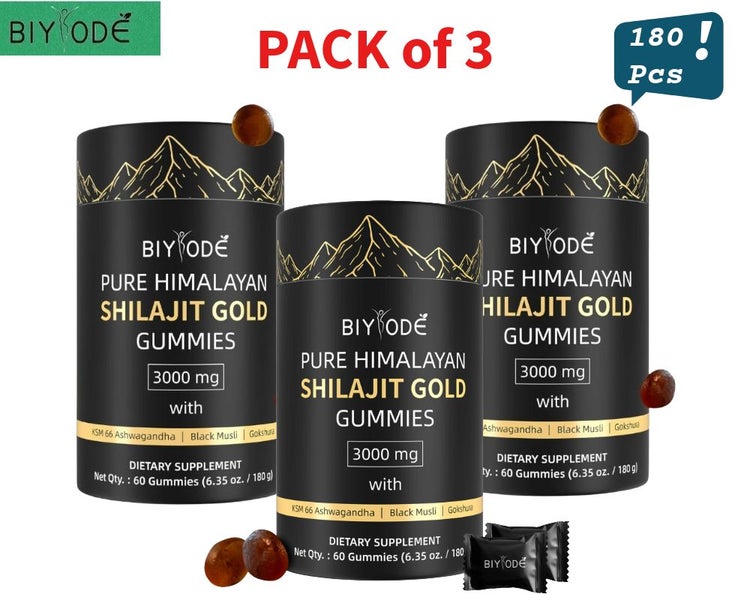 3x Pure Himalayan Shilajit Gummies | Lab Tested | No Added Sugar | Ashwagandha# Carousel 1