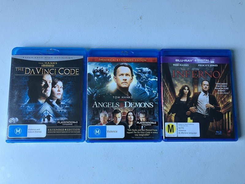 The Da Vinci Code / Angels & Demons / Inferno Trilogy Blu Ray Carousel 1