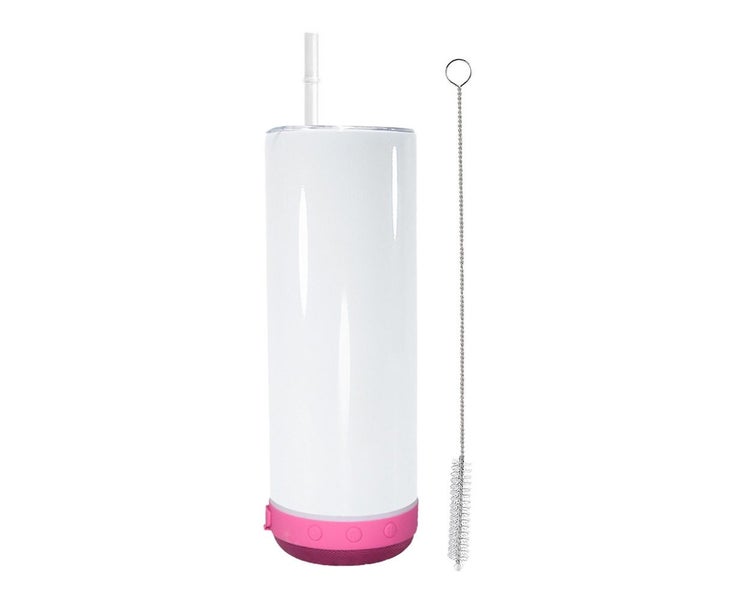 20oz Straight Detachable Bluetooth Speaker Cup - Rose Red Carousel 1
