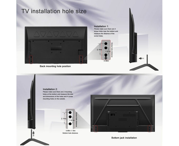 Universal TV Legs TV Stand Base Table Top TV Stand TV Pedestal Feet for Most Carousel 2