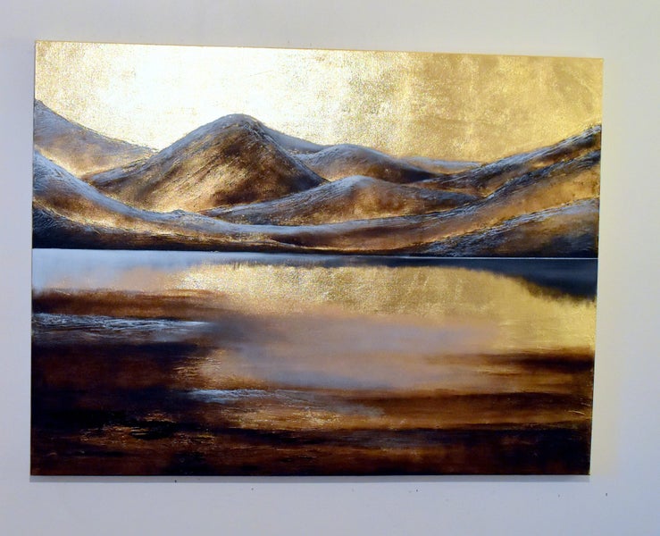 LAKE WANAKA - GOLD LEAF - EXTRA LARGE Carousel 1