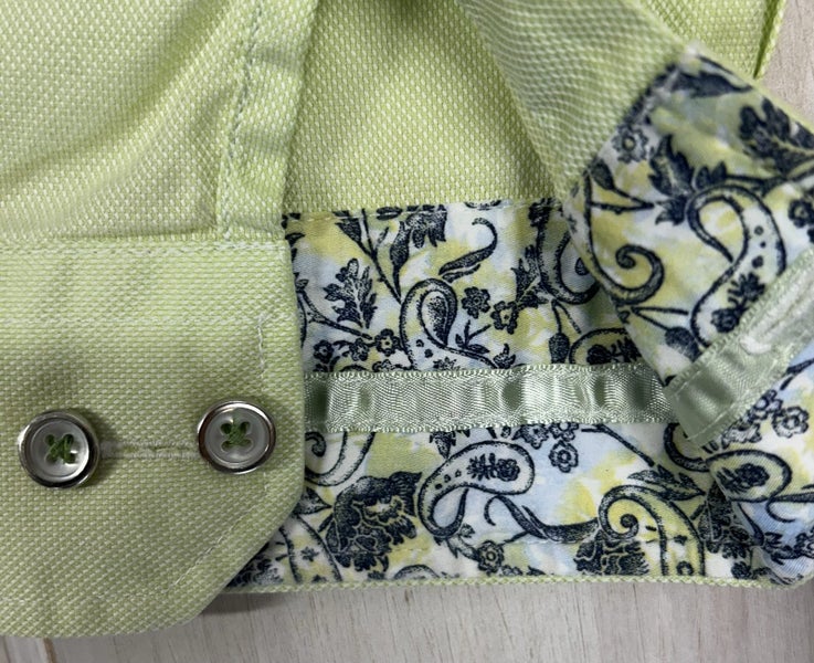 ** ASTIN SMITH ** Giza 100% Egyptian Cotton Men’s Green Dress Shirt Size XL62937628804995113