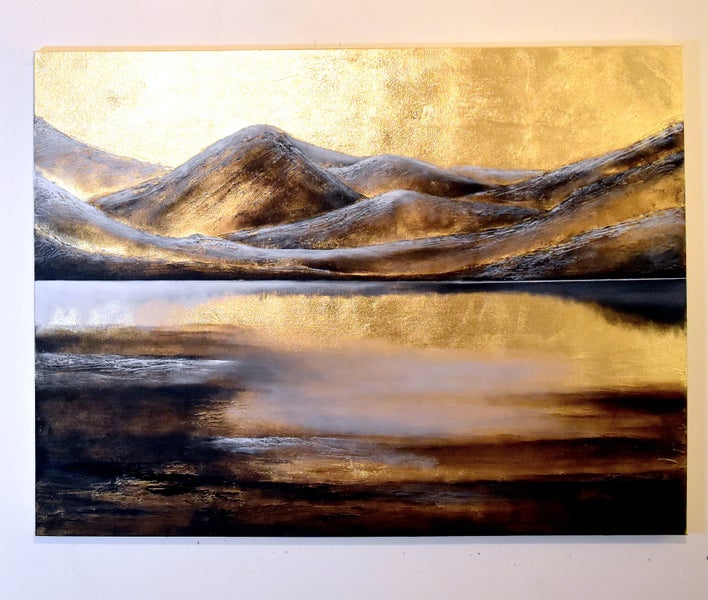 LAKE WANAKA - GOLD LEAF - EXTRA LARGE Carousel 10
