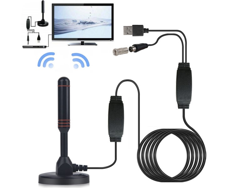 5m Indoor Digital IEC Connector High Clarity TV Antenna Signal Receiver Aeria Carousel 1