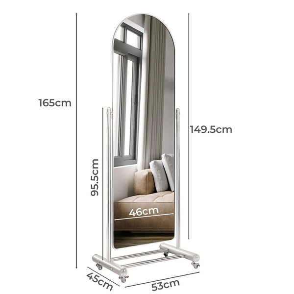 165Cm Movable Arch Full Length Mirror63617779097731112