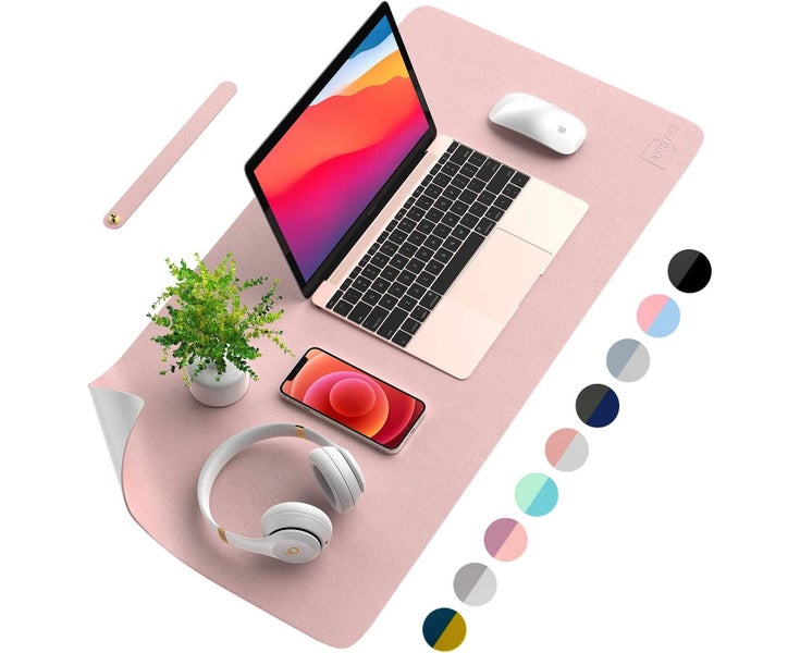 Desk Pad Desk Protector Mat - Dual Side PU Leather Desk Mat Large Mouse Pad, Carousel 1