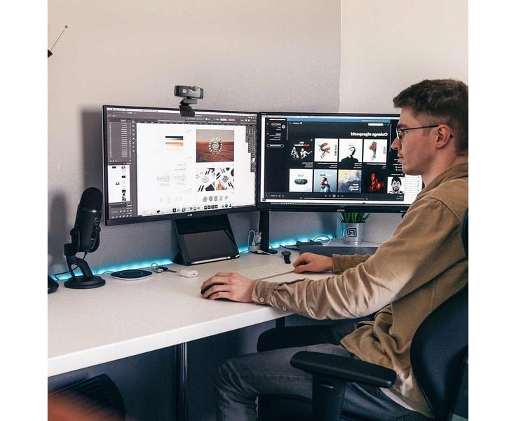 1080P HD Webcam with Microphone Anti-Voyeur Streaming Web Camera for Live Rec Carousel 2