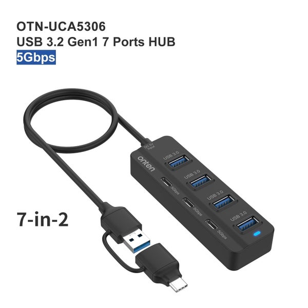 7-Port Usb3.0 + Type-C Docking Station With Otg Carousel 2