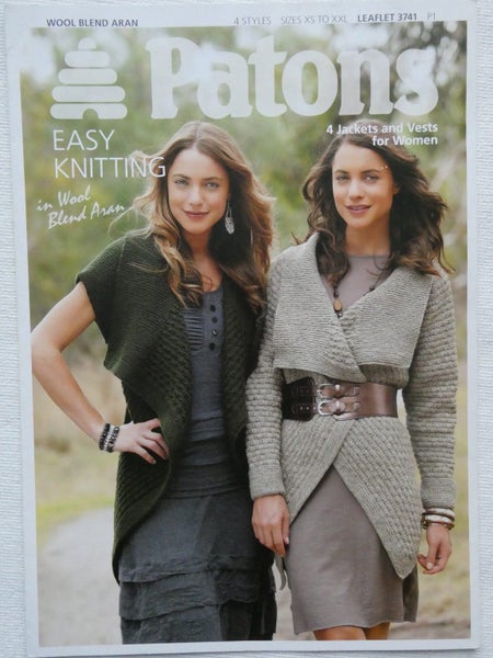 Patons Womens 4 Jackets & Vest : Knitting Booklet62936668373762113