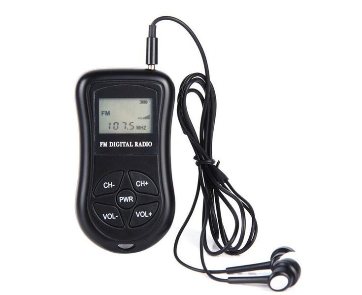 Pocket Radio, Portable LCD Display Digital Radio Mini FM Radio with Earphones Carousel 1