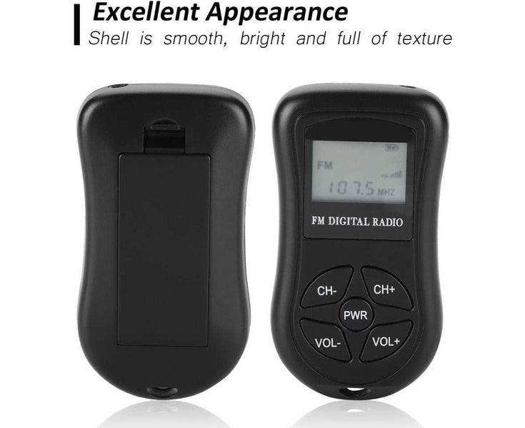 Pocket Radio, Portable LCD Display Digital Radio Mini FM Radio with Earphones Carousel 2