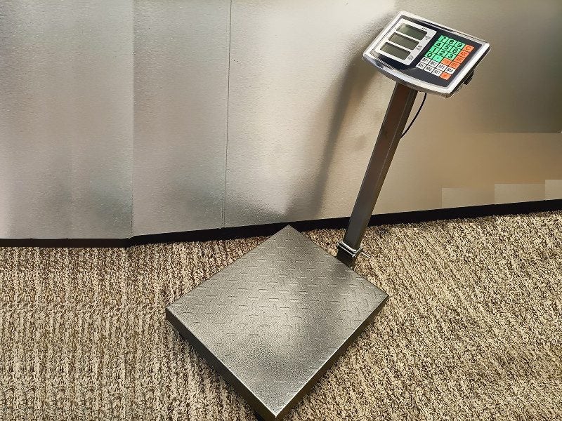 150KG SCALE HEAVY DUTY STEEL LCD Digital Platform Scale Water Resistant Carousel 1