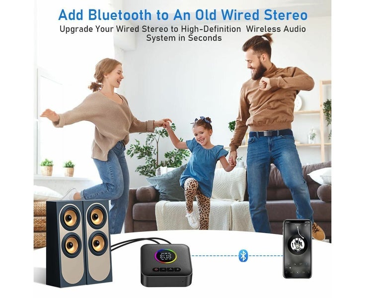 HiFi Bluetooth 5.4 Receiver Adapter Streaming Music Device RCA 3.5mm Jack Hom Carousel 7