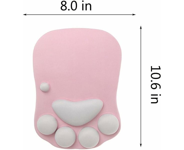 Pink-Cat Paw Mouse Pad with Wrist Support Soft Gel Wrist Rest Pad Cute Design Carousel 5