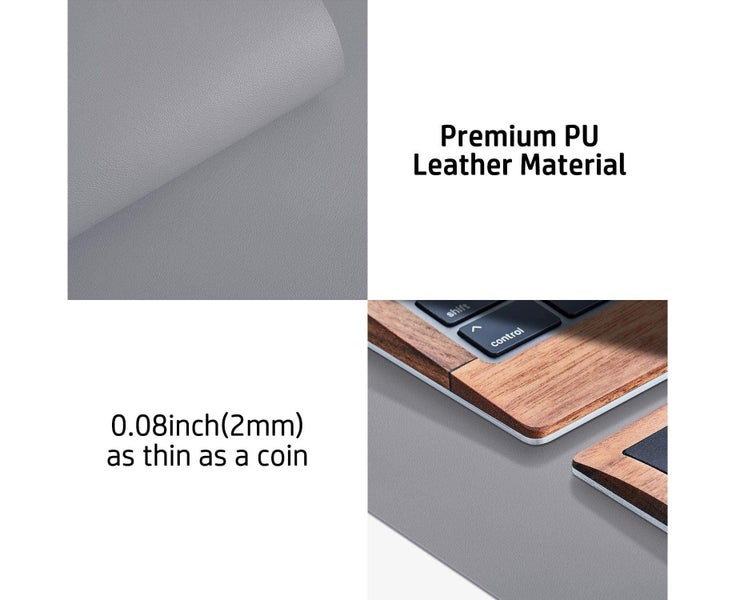 Leather Desk Pad Protector,Mouse Pad,Office Desk Mat, Non-Slip PU Leather Des Carousel 2