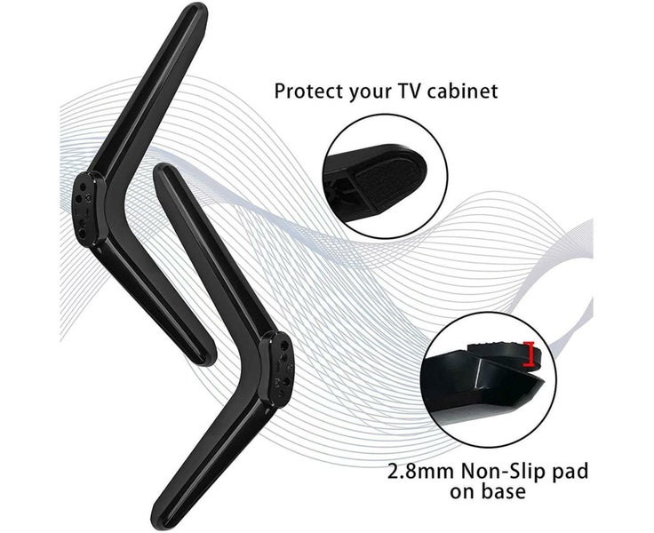 TV Stand Tabletop for 32 to 55 inch Hole Free Legs for LCD Carousel 3