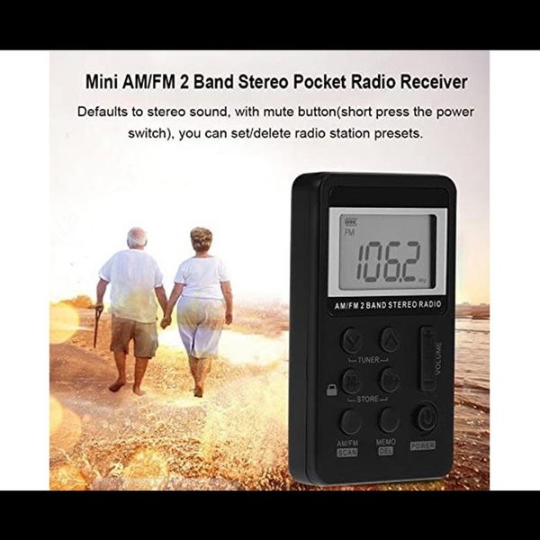 AM/FM Pocket Radio, Portable Digital Tuning Stereo Walkman Radio with Recharg Carousel 1