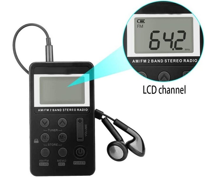 AM/FM Pocket Radio, Portable Digital Tuning Stereo Walkman Radio with Recharg Carousel 4