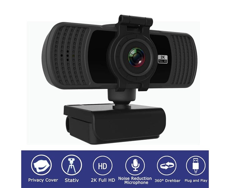 Webcam with Microphone, 1080P Full HD Webcam, USB Webcam with Fixed Focus, Co Carousel 2