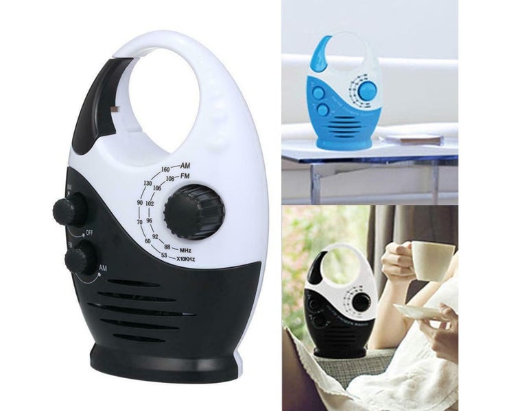 Waterproof Shower Radio, Adjustable Volume Shower AM FM Button Speaker, Bathr Carousel 8