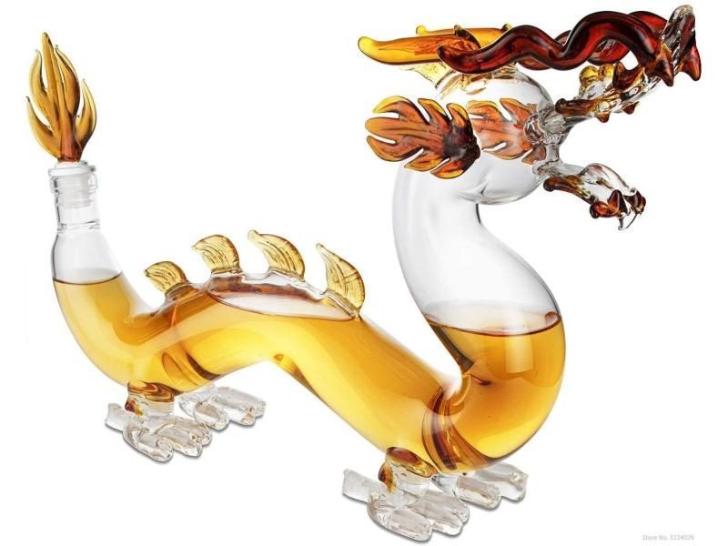 Dragon Decanter Whiskey And Wine Decanter Hand Blown Lead-Free High Carousel 1