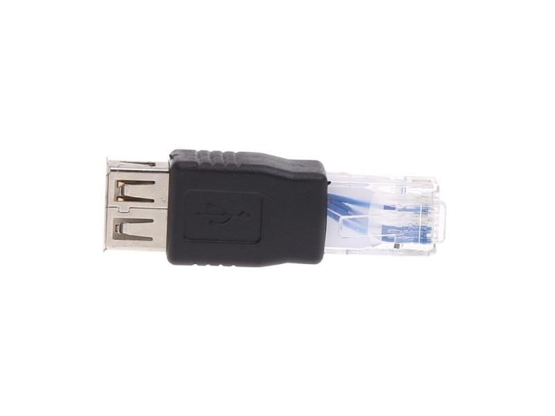 1pcs New TCAM USB Type A Female To RJ45 Male Ethernet LAN Network Router Socket Carousel 2