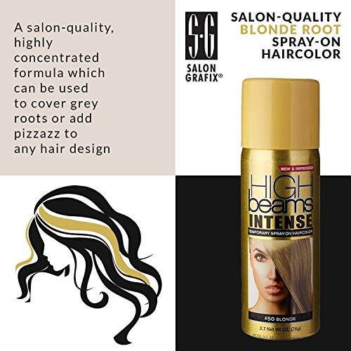 High Beams Intense SprayOn Hair Color Blonde 2.7 Oz Add Temporary Color Highligh Carousel 2