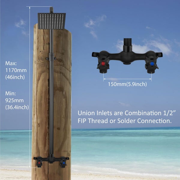 Aolemi Outdoor Shower Kit with Adjustable Slide Bar Outdoor Shower Fixture with Carousel 2