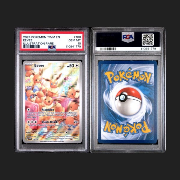 2024 POKEMON TWM EN EEVEE ILLUSTRATION RARE PSA #188 GEM MT 10 Carousel 1