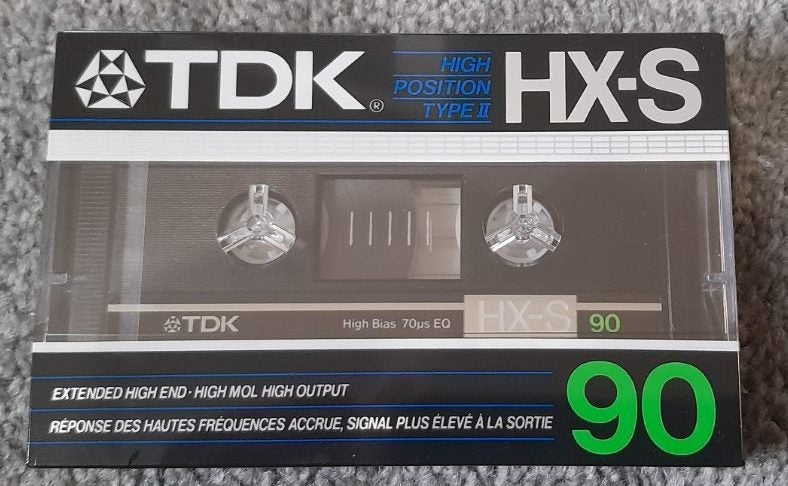 SUPER RARE TYPE II METAL! TDK HX-S 90min Blank Audio Cassette Tape -Japan new Carousel 1