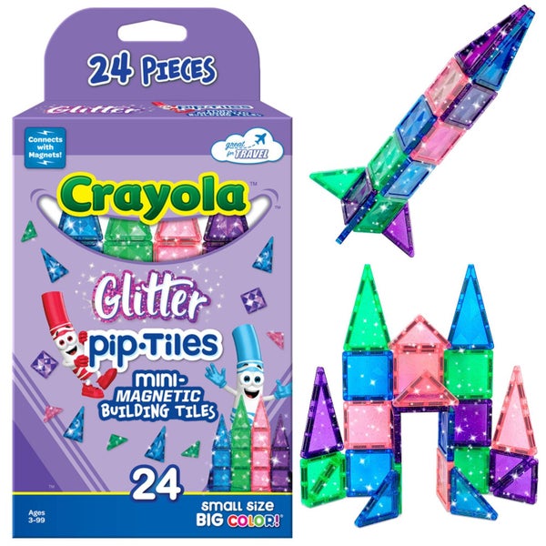 CreateOn Crayola Mini Magnetic PIPTiles Building Set for Kids Magnetic Building Carousel 1