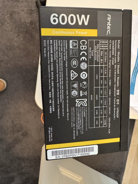 Antec 600watt power supply Carousel 1