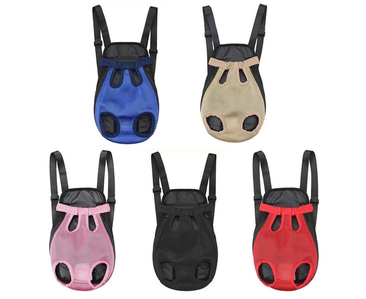 Pet Carrier Backpack Adjustable Front Cat Dog Legs Tail Out Chest Travel Bag- Carousel 8